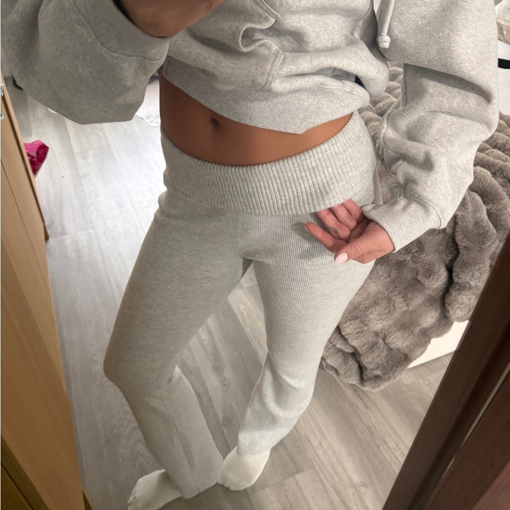 Light grey Edikted Foldover Sweater Pant